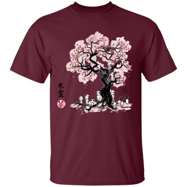 Studio Ghibli Films Princess Mononoke - Tree Spirits under the Sakura T Shirt-Apparel, princess mononoke, Studio Ghibli Films Princess Mononoke, Tshirt