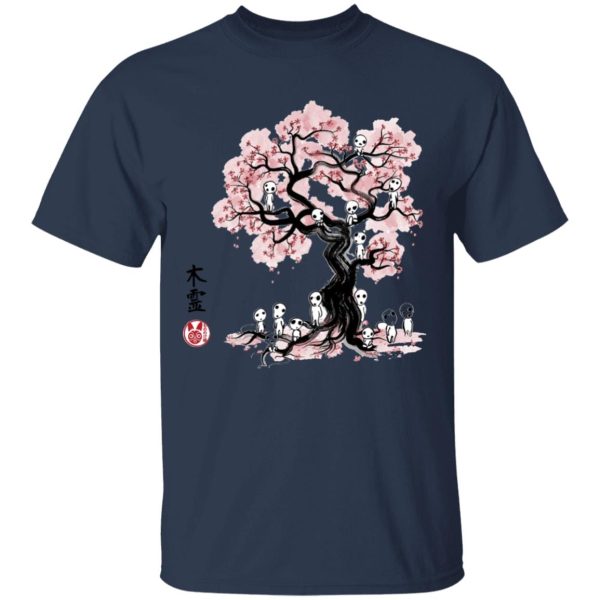 Studio Ghibli Films Princess Mononoke - Tree Spirits under the Sakura T Shirt-Apparel, princess mononoke, Studio Ghibli Films Princess Mononoke, Tshirt