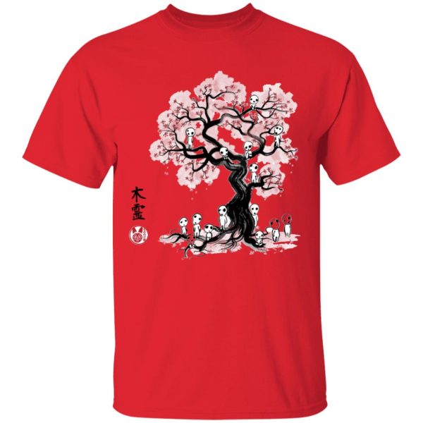 Studio Ghibli Films Princess Mononoke - Tree Spirits under the Sakura T Shirt-Apparel, princess mononoke, Studio Ghibli Films Princess Mononoke, Tshirt