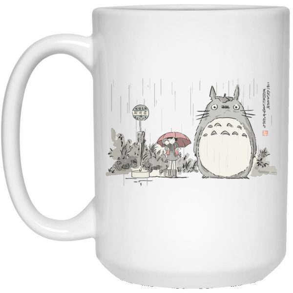 My Neighbor Totoro Cast - Totoro At The Bus Stop Mug-House Decor, Mug, My Neighbor Totoro, My Neighbor Totoro Cast