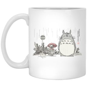 My Neighbor Totoro Cast - Totoro At The Bus Stop Mug-House Decor, Mug, My Neighbor Totoro, My Neighbor Totoro Cast