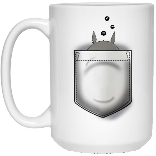 Watch Totoro - Totoro and Soot Balls in Pocket Mug-House Decor, Mug, My Neighbor Totoro, Watch Totoro