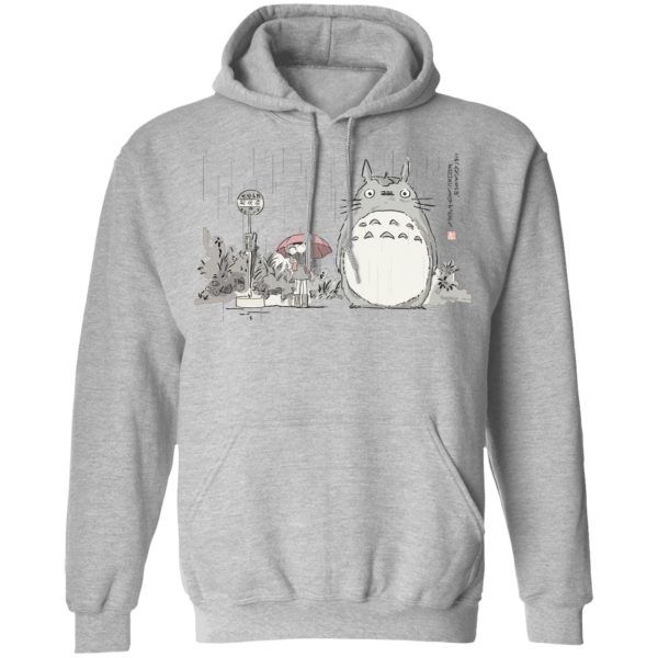 Sushi Totoro - Totoro At The Bus Stop Hoodie-Apparel, Hoodie, My Neighbor Totoro, Sushi Totoro