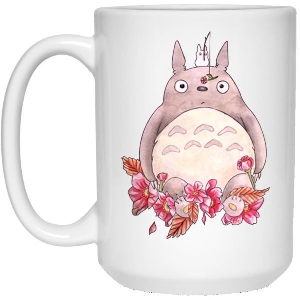 Stuffed Totoro - Totoro – Flower Fishing Mug-House Decor, Mug, My Neighbor Totoro, Stuffed Totoro