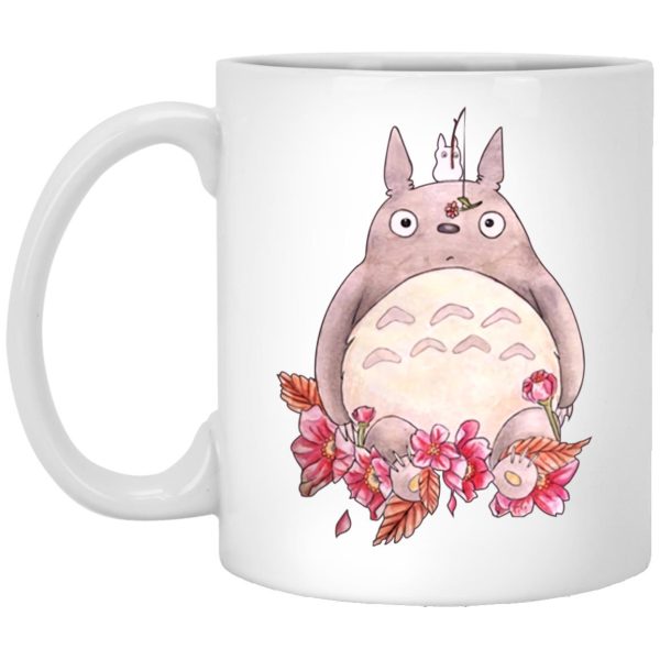 Stuffed Totoro - Totoro – Flower Fishing Mug-House Decor, Mug, My Neighbor Totoro, Stuffed Totoro