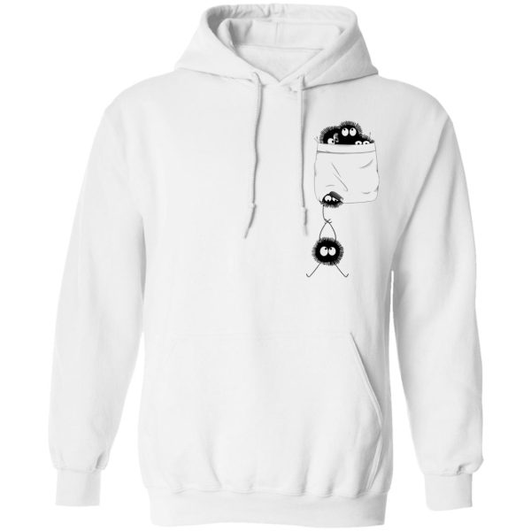 How Long Is Spirited Away - Spirited Away – Soot Ball in pocket Hoodie-Apparel, Hoodie, How Long Is Spirited Away, Spirited Away