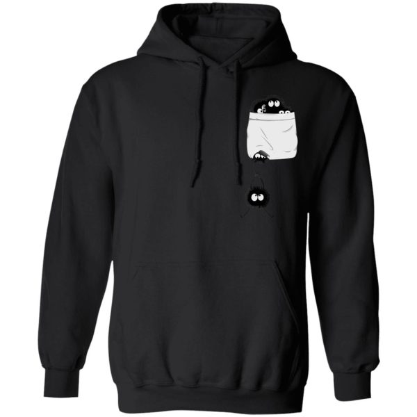 How Long Is Spirited Away - Spirited Away – Soot Ball in pocket Hoodie-Apparel, Hoodie, How Long Is Spirited Away, Spirited Away