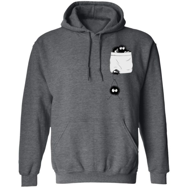 How Long Is Spirited Away - Spirited Away – Soot Ball in pocket Hoodie-Apparel, Hoodie, How Long Is Spirited Away, Spirited Away