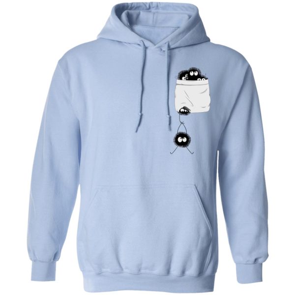 How Long Is Spirited Away - Spirited Away – Soot Ball in pocket Hoodie-Apparel, Hoodie, How Long Is Spirited Away, Spirited Away