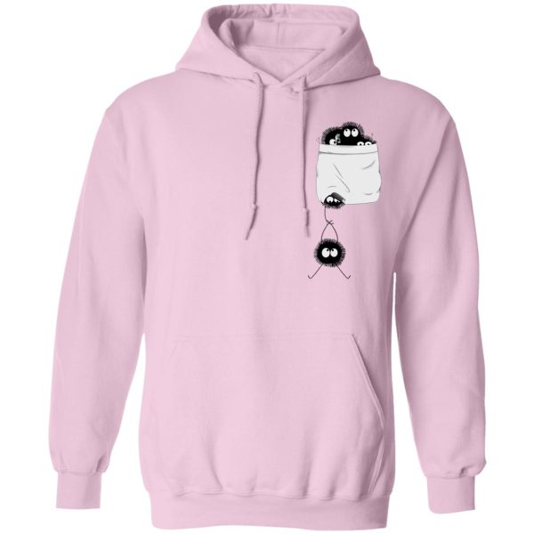 How Long Is Spirited Away - Spirited Away – Soot Ball in pocket Hoodie-Apparel, Hoodie, How Long Is Spirited Away, Spirited Away