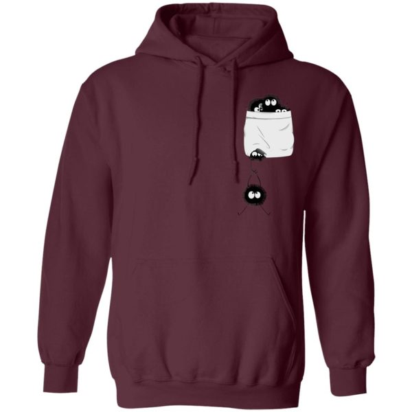 How Long Is Spirited Away - Spirited Away – Soot Ball in pocket Hoodie-Apparel, Hoodie, How Long Is Spirited Away, Spirited Away