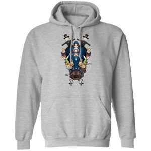 Howl's Moving Castle Tattoo - Howl’s Moving Castle Characters Mirror Hoodie-Apparel, Hoodie, Howl's Moving Castle, Howl's Moving Castle Tattoo