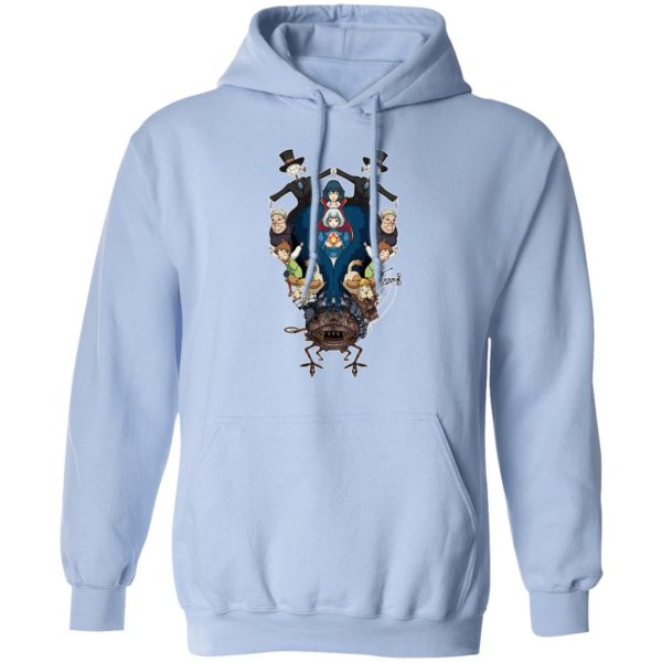 Howl's Moving Castle Tattoo - Howl’s Moving Castle Characters Mirror Hoodie-Apparel, Hoodie, Howl's Moving Castle, Howl's Moving Castle Tattoo