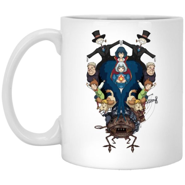 Diana Wynne Jones Howl's Moving Castle - Howl’s Moving Castle Characters Mirror Mug-Diana Wynne Jones Howl's Moving Castle, House Decor, Howl's Moving Castle, Mug