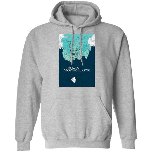 Special Edition Howl's Moving Castle - Howl’s Moving Castle Blue Tone Art Hoodie-Apparel, Hoodie, Howl's Moving Castle, Special Edition Howl's Moving Castle