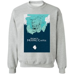 Dog From Howl's Moving Castle - Howl’s Moving Castle Blue Tone Art Sweatshirt-Apparel, Dog From Howl's Moving Castle, Howl's Moving Castle, Sweatshirt