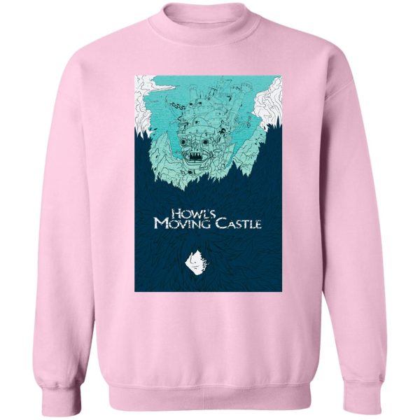 Dog From Howl's Moving Castle - Howl’s Moving Castle Blue Tone Art Sweatshirt-Apparel, Dog From Howl's Moving Castle, Howl's Moving Castle, Sweatshirt