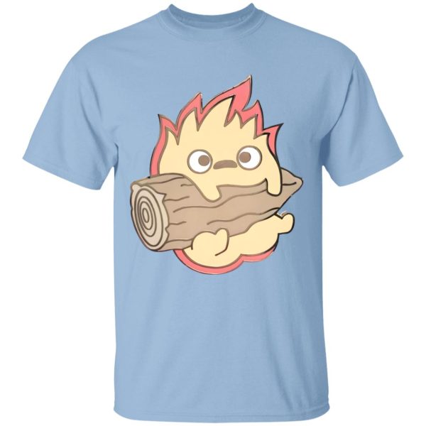 Ghibli Howl's Moving Castle - Howl’s Moving Castle – Calcifer Chibi T Shirt-Apparel, Ghibli Howl's Moving Castle, Howl's Moving Castle, Tshirt