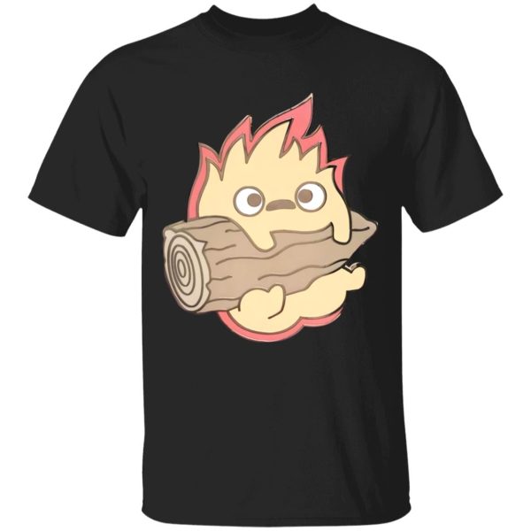 Ghibli Howl's Moving Castle - Howl’s Moving Castle – Calcifer Chibi T Shirt-Apparel, Ghibli Howl's Moving Castle, Howl's Moving Castle, Tshirt