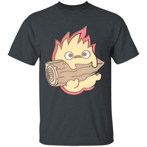 Ghibli Howl's Moving Castle - Howl’s Moving Castle – Calcifer Chibi T Shirt-Apparel, Ghibli Howl's Moving Castle, Howl's Moving Castle, Tshirt