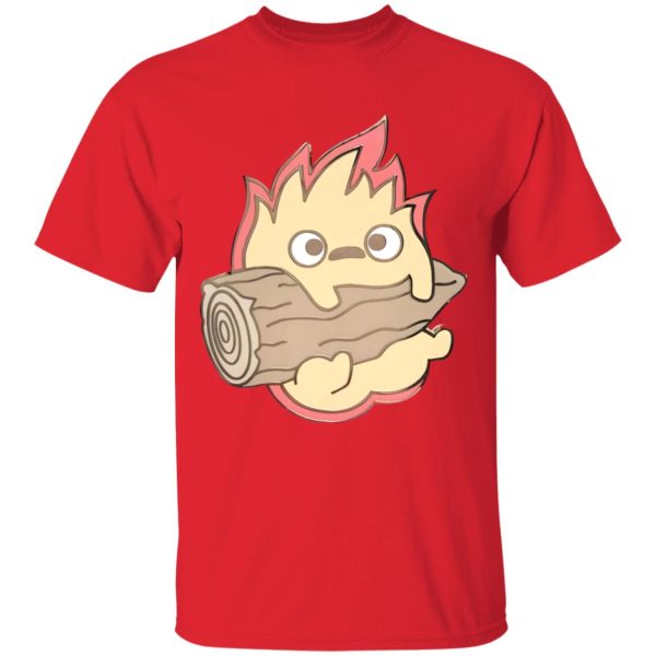 Ghibli Howl's Moving Castle - Howl’s Moving Castle – Calcifer Chibi T Shirt-Apparel, Ghibli Howl's Moving Castle, Howl's Moving Castle, Tshirt