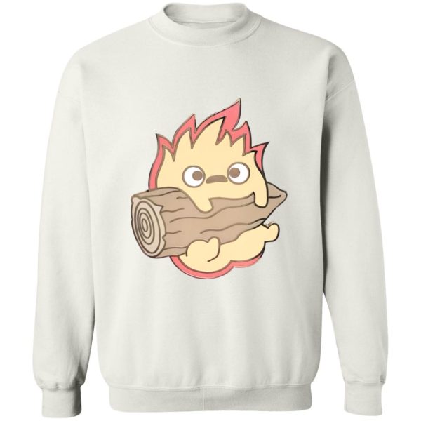 Diana Wynne Jones Howl's Moving Castle - Howl’s Moving Castle – Calcifer Chibi Sweatshirt-Apparel, Diana Wynne Jones Howl's Moving Castle, Howl's Moving Castle, Sweatshirt