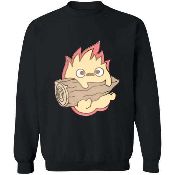 Diana Wynne Jones Howl's Moving Castle - Howl’s Moving Castle – Calcifer Chibi Sweatshirt-Apparel, Diana Wynne Jones Howl's Moving Castle, Howl's Moving Castle, Sweatshirt