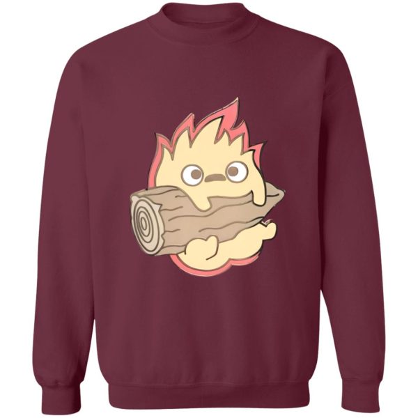 Diana Wynne Jones Howl's Moving Castle - Howl’s Moving Castle – Calcifer Chibi Sweatshirt-Apparel, Diana Wynne Jones Howl's Moving Castle, Howl's Moving Castle, Sweatshirt