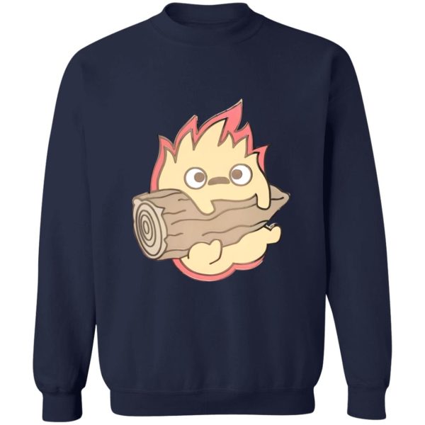 Diana Wynne Jones Howl's Moving Castle - Howl’s Moving Castle – Calcifer Chibi Sweatshirt-Apparel, Diana Wynne Jones Howl's Moving Castle, Howl's Moving Castle, Sweatshirt