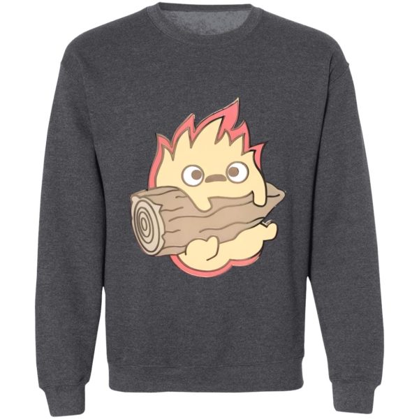 Diana Wynne Jones Howl's Moving Castle - Howl’s Moving Castle – Calcifer Chibi Sweatshirt-Apparel, Diana Wynne Jones Howl's Moving Castle, Howl's Moving Castle, Sweatshirt