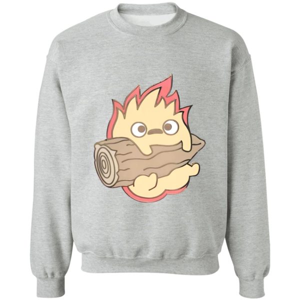 Diana Wynne Jones Howl's Moving Castle - Howl’s Moving Castle – Calcifer Chibi Sweatshirt-Apparel, Diana Wynne Jones Howl's Moving Castle, Howl's Moving Castle, Sweatshirt