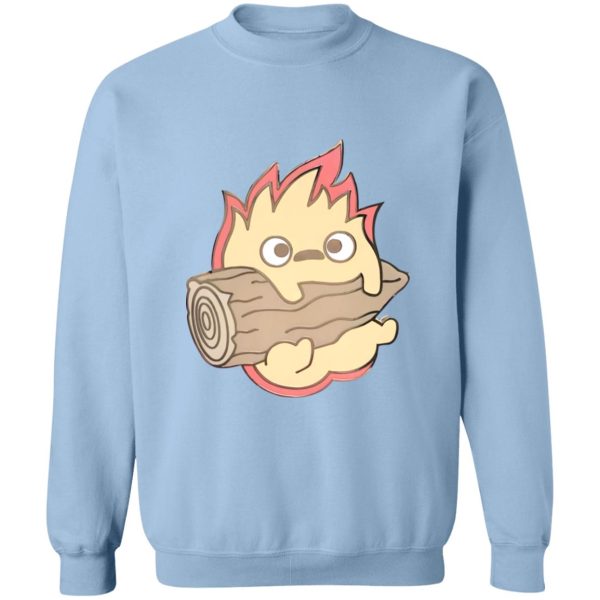 Diana Wynne Jones Howl's Moving Castle - Howl’s Moving Castle – Calcifer Chibi Sweatshirt-Apparel, Diana Wynne Jones Howl's Moving Castle, Howl's Moving Castle, Sweatshirt