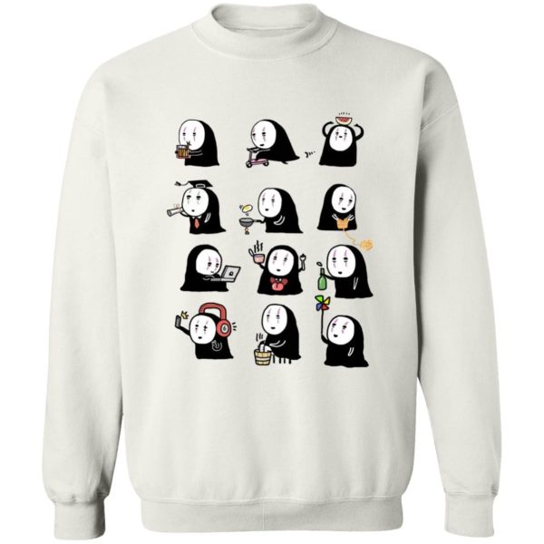 Spirited Away Train - Cute No Face Kaonashi Collection Sweatshirt-Apparel, kaonashi, no face, Spirited Away, Spirited Away Train, Sweatshirt