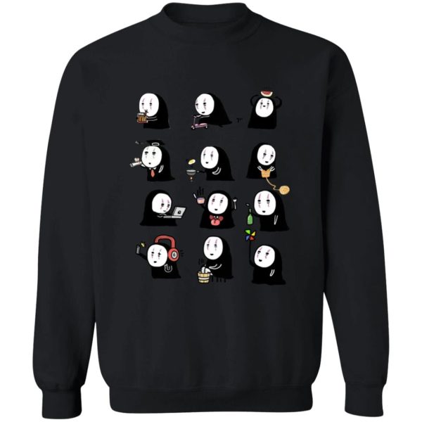 Spirited Away Train - Cute No Face Kaonashi Collection Sweatshirt-Apparel, kaonashi, no face, Spirited Away, Spirited Away Train, Sweatshirt