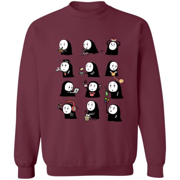 Spirited Away Train - Cute No Face Kaonashi Collection Sweatshirt-Apparel, kaonashi, no face, Spirited Away, Spirited Away Train, Sweatshirt