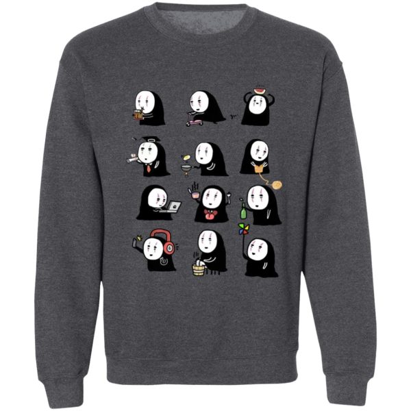 Spirited Away Train - Cute No Face Kaonashi Collection Sweatshirt-Apparel, kaonashi, no face, Spirited Away, Spirited Away Train, Sweatshirt