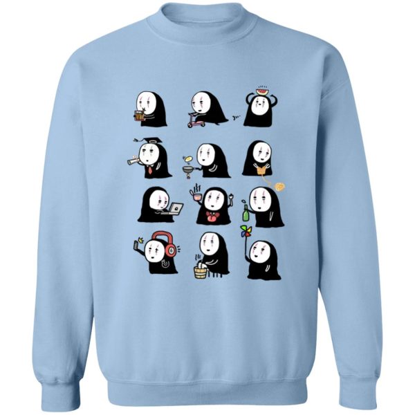 Spirited Away Train - Cute No Face Kaonashi Collection Sweatshirt-Apparel, kaonashi, no face, Spirited Away, Spirited Away Train, Sweatshirt