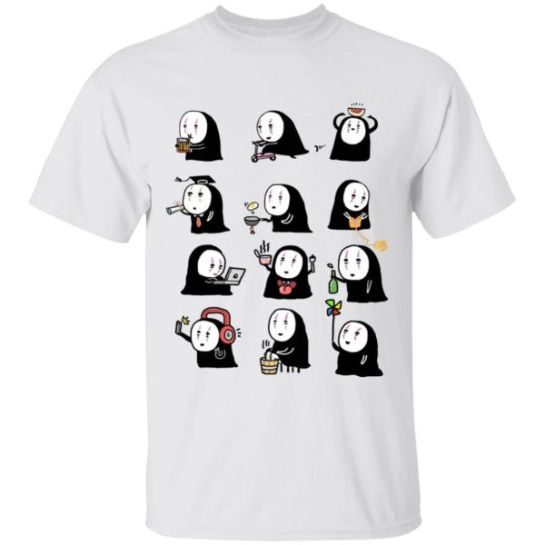 Spirited Away Witch - Cute No Face Kaonashi Collection T Shirt-Apparel, kaonashi, no face, Spirited Away, Spirited Away Witch