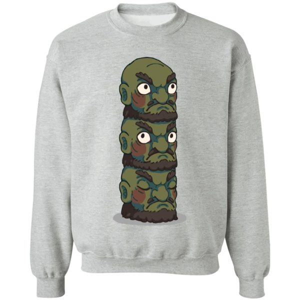 Spirited Away English Cast - Spirited Away – Yubaba Kashira 3 Heads Sweatshirt-Apparel, Spirited Away, Spirited Away English Cast, Sweatshirt