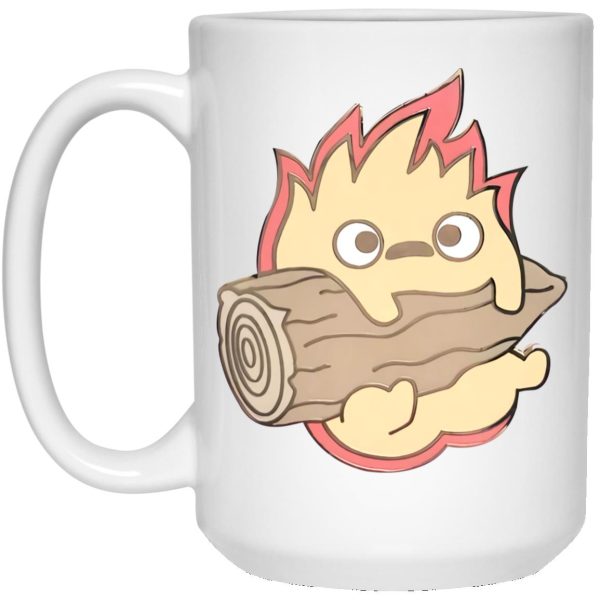 Studio Ghibli Howl's Moving Castle - Howl’s Moving Castle – Calcifer Chibi Mug-House Decor, Howl's Moving Castle, Mug, Studio Ghibli Howl's Moving Castle