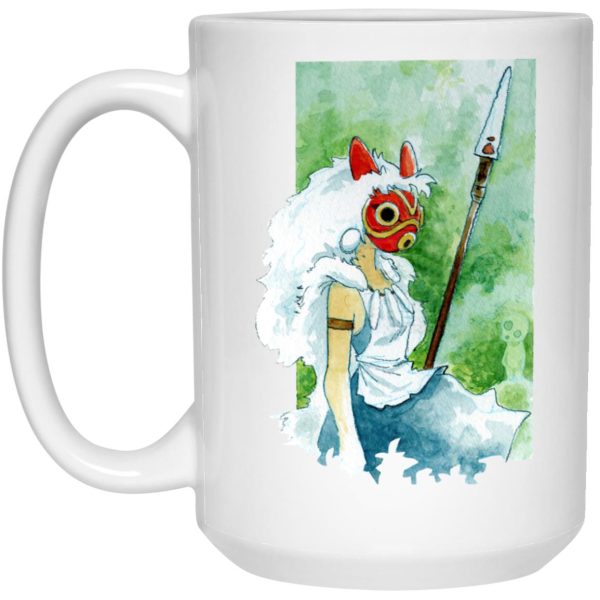 Kodama Princess Mononoke - Princess Mononoke Watercolor Style 2 Mug-House Decor, Kodama Princess Mononoke, Mug, princess mononoke