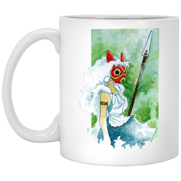 Kodama Princess Mononoke - Princess Mononoke Watercolor Style 2 Mug-House Decor, Kodama Princess Mononoke, Mug, princess mononoke