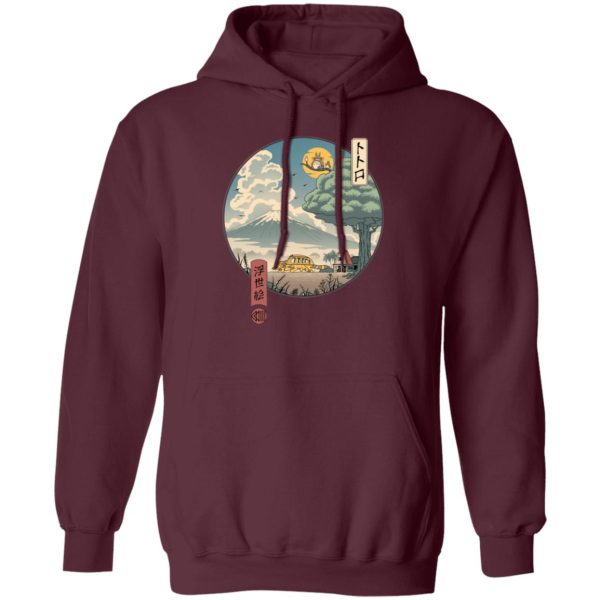 Totoro Movie - My Neighbor Totoro Ukiyo-e Art Hoodie-Apparel, Hoodie, My Neighbor Totoro, Totoro Movie