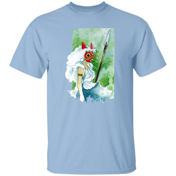 Princess Mononoke Character - Princess Mononoke Watercolor Style 2 T Shirt-Apparel, princess mononoke, Princess Mononoke Character, Tshirt