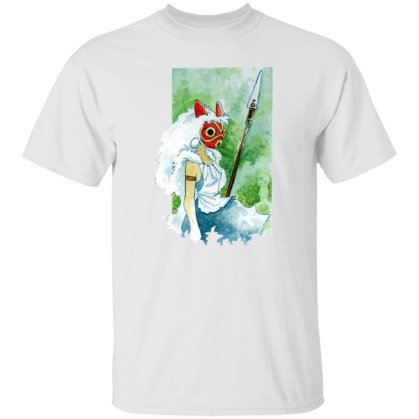 Princess Mononoke Character - Princess Mononoke Watercolor Style 2 T Shirt-Apparel, princess mononoke, Princess Mononoke Character, Tshirt