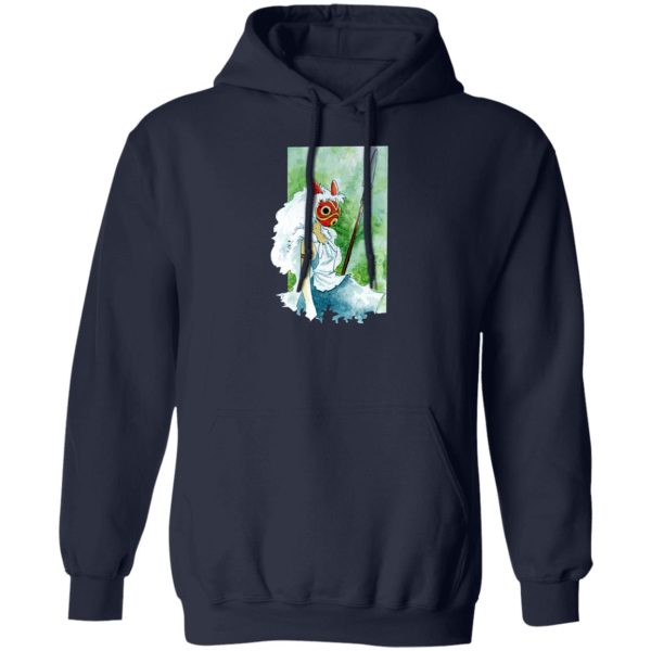 Forest Spirits Princess Mononoke - Princess Mononoke Watercolor Style 2 Hoodie-Apparel, Forest Spirits Princess Mononoke, Hoodie, princess mononoke