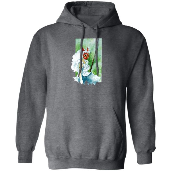 Forest Spirits Princess Mononoke - Princess Mononoke Watercolor Style 2 Hoodie-Apparel, Forest Spirits Princess Mononoke, Hoodie, princess mononoke