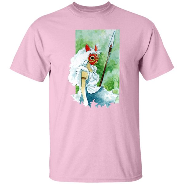 Princess Mononoke Character - Princess Mononoke Watercolor Style 2 T Shirt-Apparel, princess mononoke, Princess Mononoke Character, Tshirt