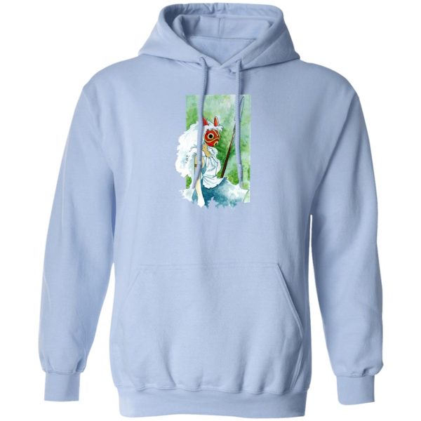 Forest Spirits Princess Mononoke - Princess Mononoke Watercolor Style 2 Hoodie-Apparel, Forest Spirits Princess Mononoke, Hoodie, princess mononoke