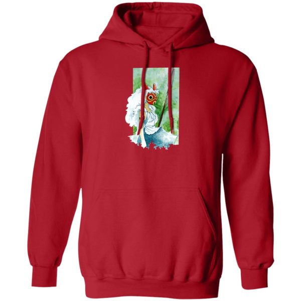 Forest Spirits Princess Mononoke - Princess Mononoke Watercolor Style 2 Hoodie-Apparel, Forest Spirits Princess Mononoke, Hoodie, princess mononoke